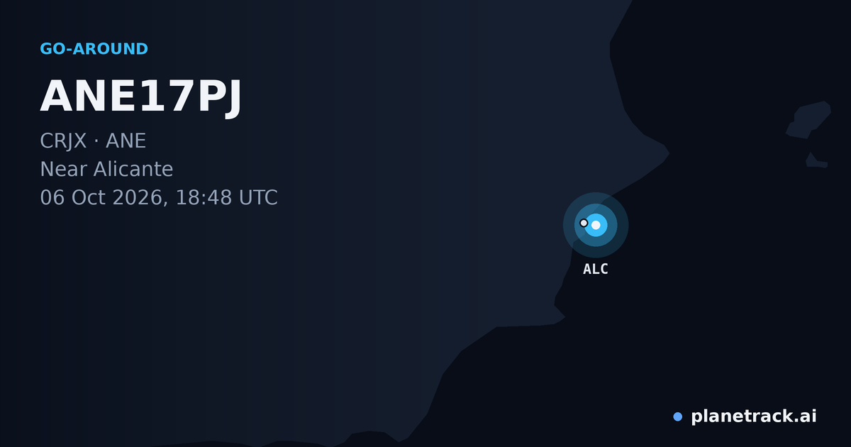 Map of where ANE17PJ's go-around happened