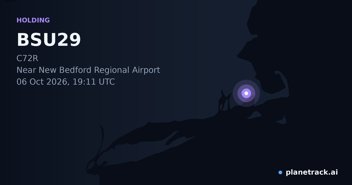 Map of where BSU29's holding pattern happened