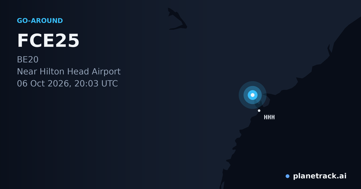Map of where FCE25's go-around happened