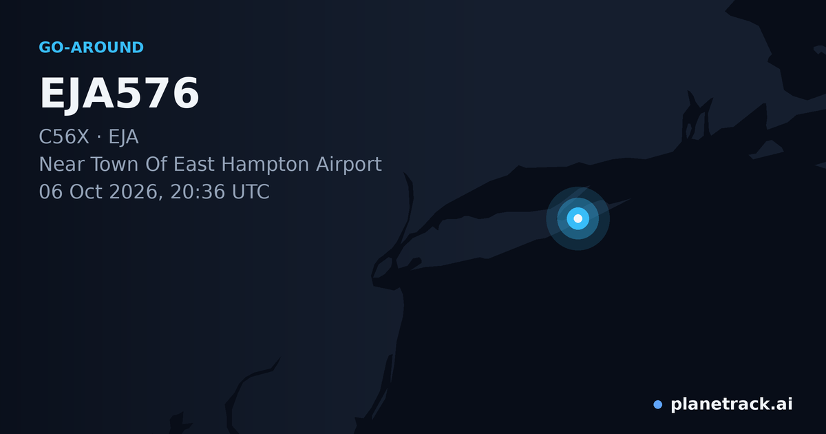 Map of where EJA576's go-around happened