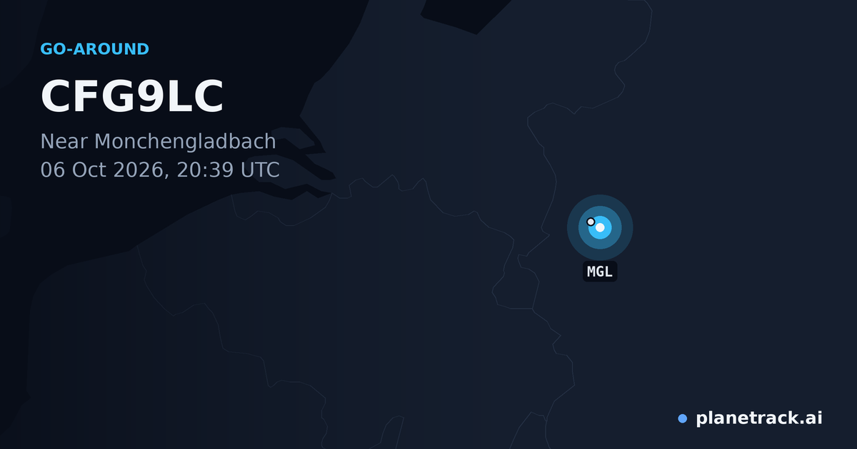 Map of where CFG9LC's go-around happened