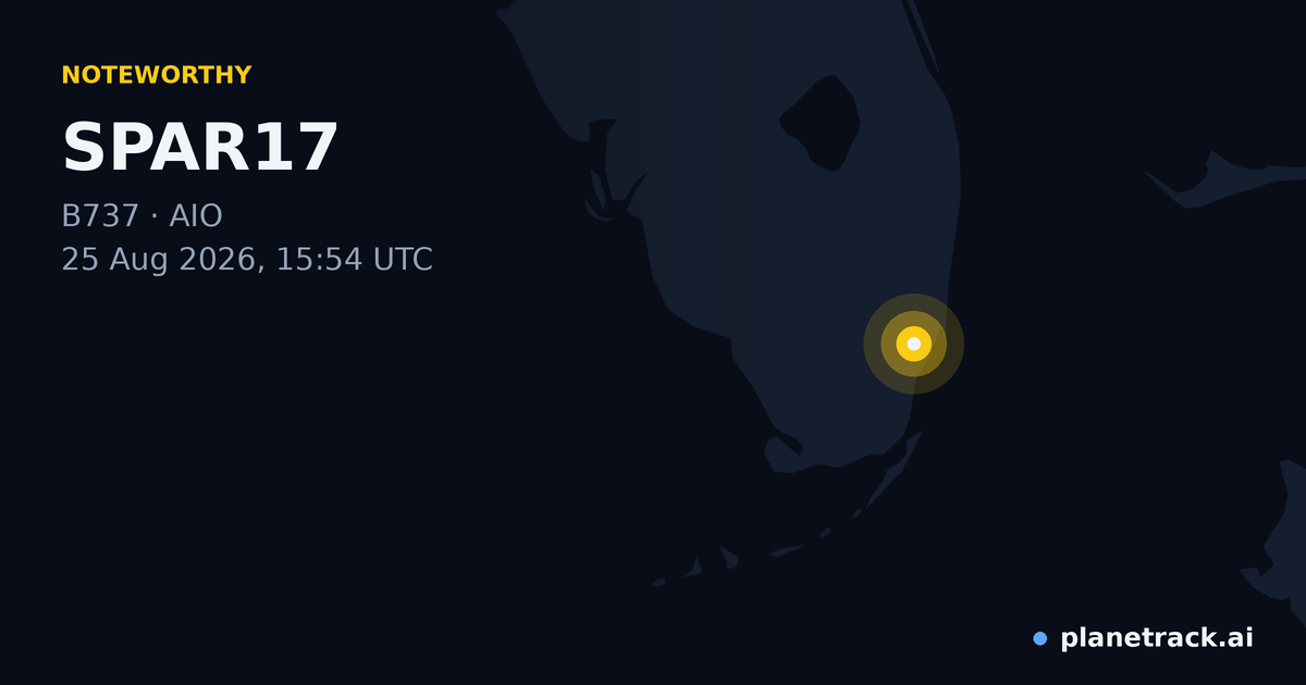 Map of where SPAR17's special aircraft happened