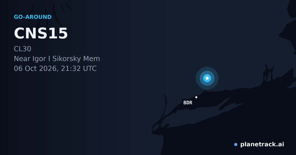 Map of where CNS15's go-around happened
