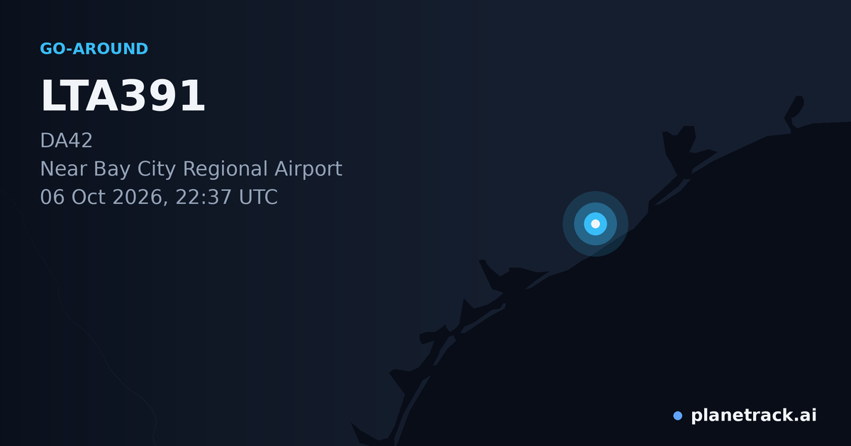 Map of where LTA391's go-around happened