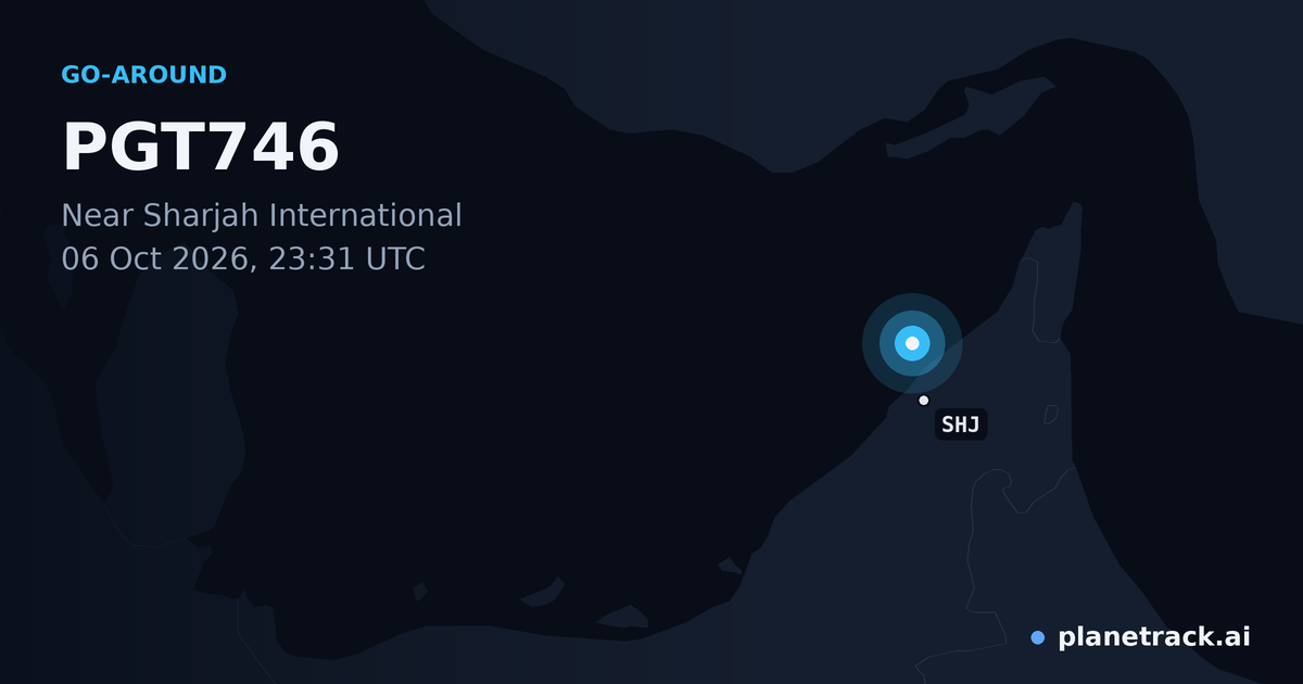 Map of where PGT746's go-around happened