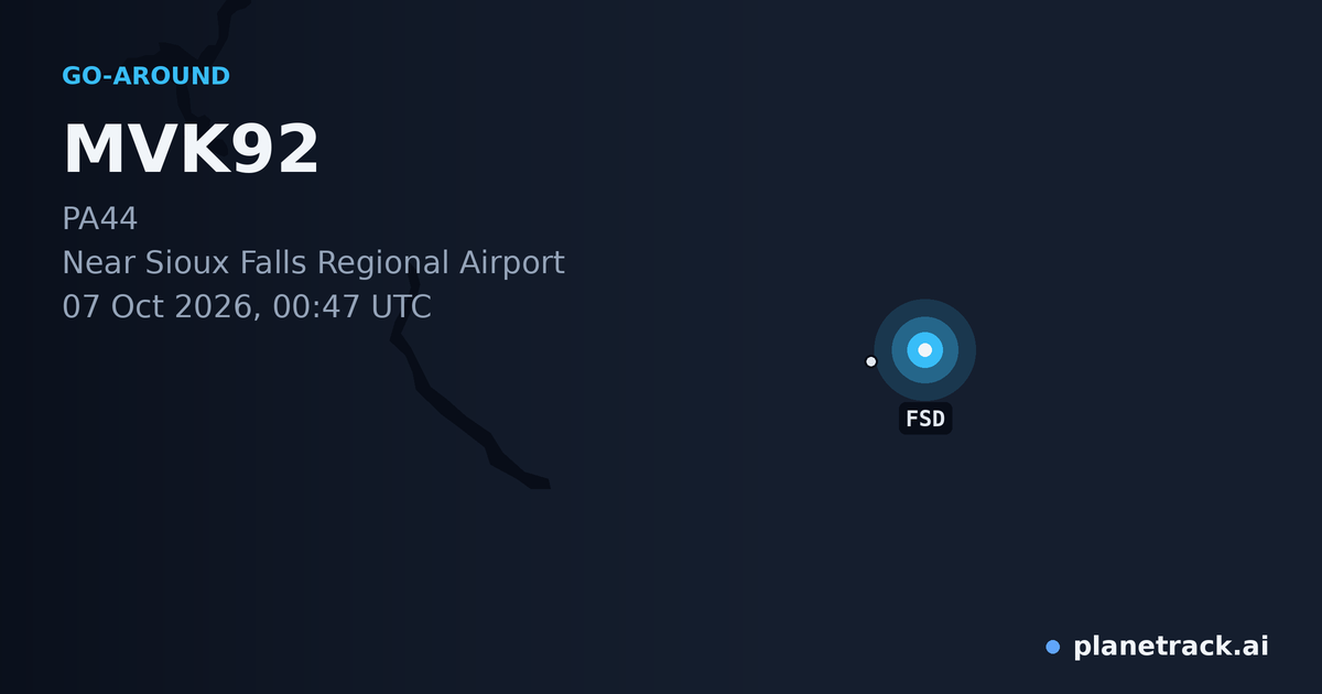 Map of where MVK92's go-around happened