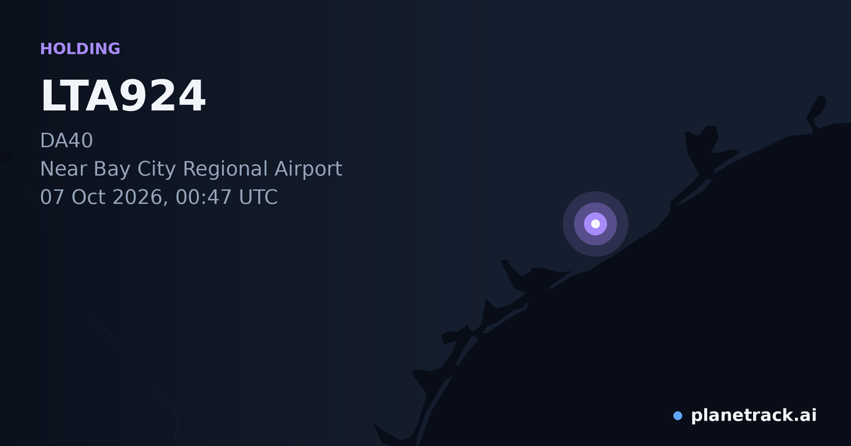 Map of where LTA924's holding pattern happened