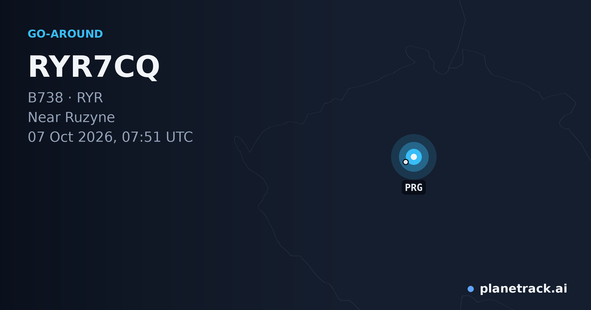 Map of where RYR7CQ's go-around happened