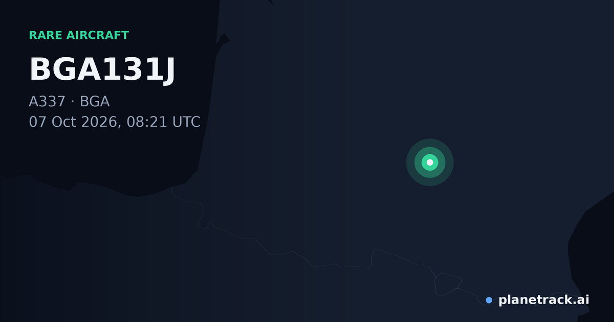 Map of where BGA131J's rare aircraft happened