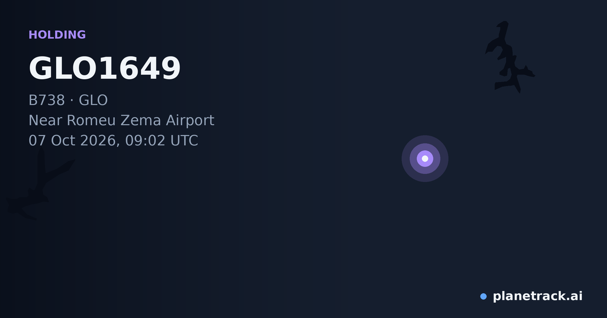 Map of where GLO1649's holding pattern happened