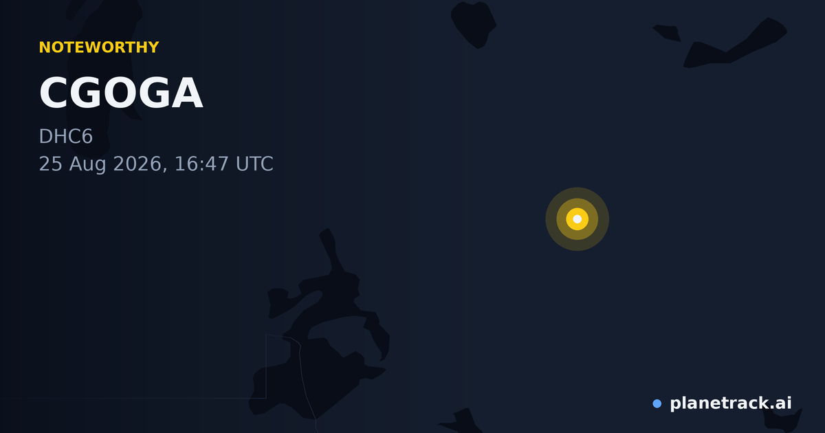 Map of where CGOGA's special aircraft happened