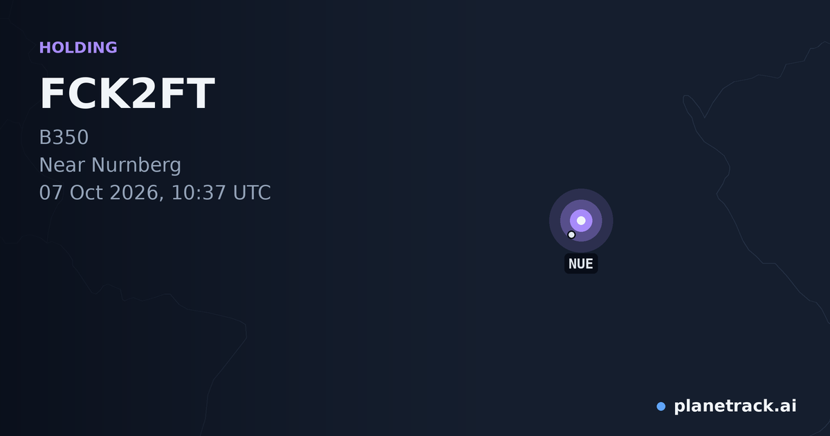 Map of where FCK2FT's holding pattern happened