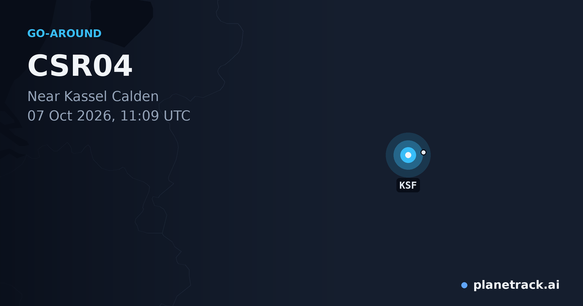 Map of where CSR04's go-around happened
