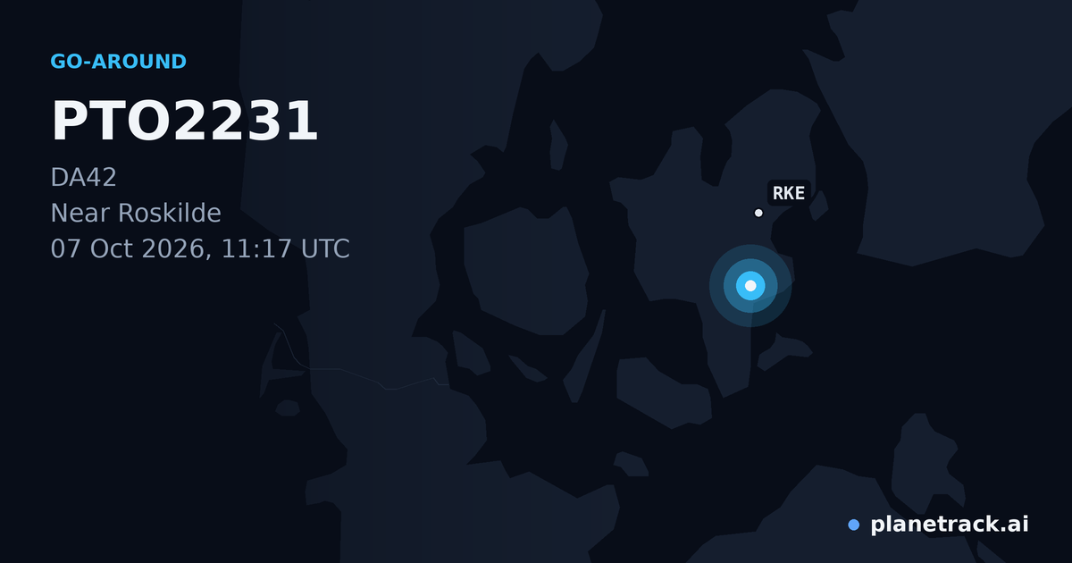 Map of where PTO2231's go-around happened
