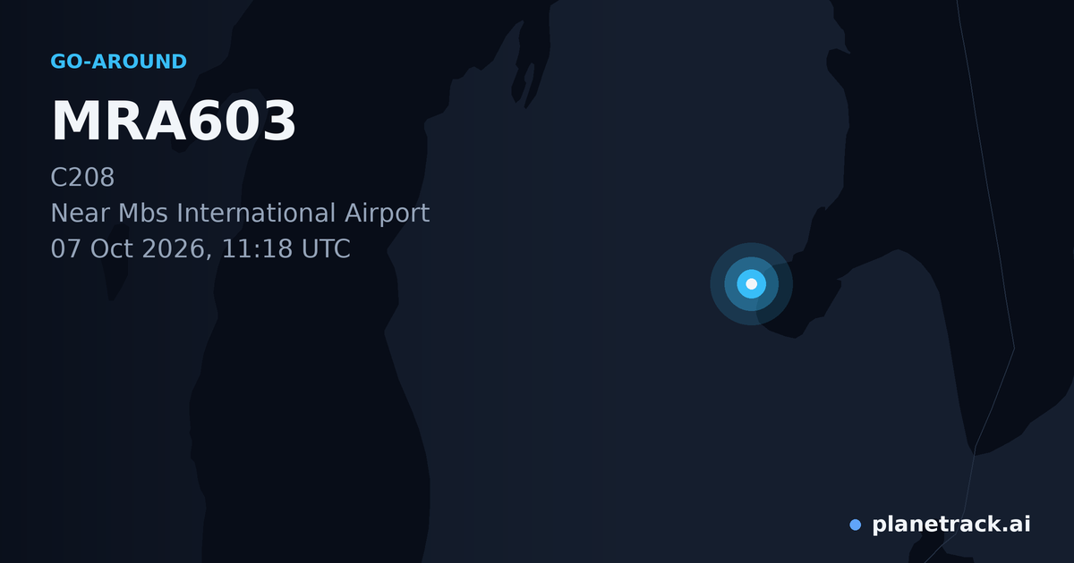 Map of where MRA603's go-around happened