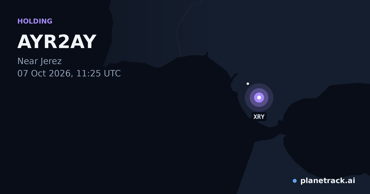 Map of where AYR2AY's holding pattern happened