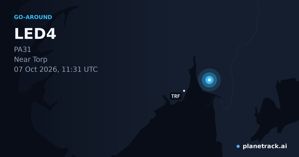 Map of where LED4's go-around happened