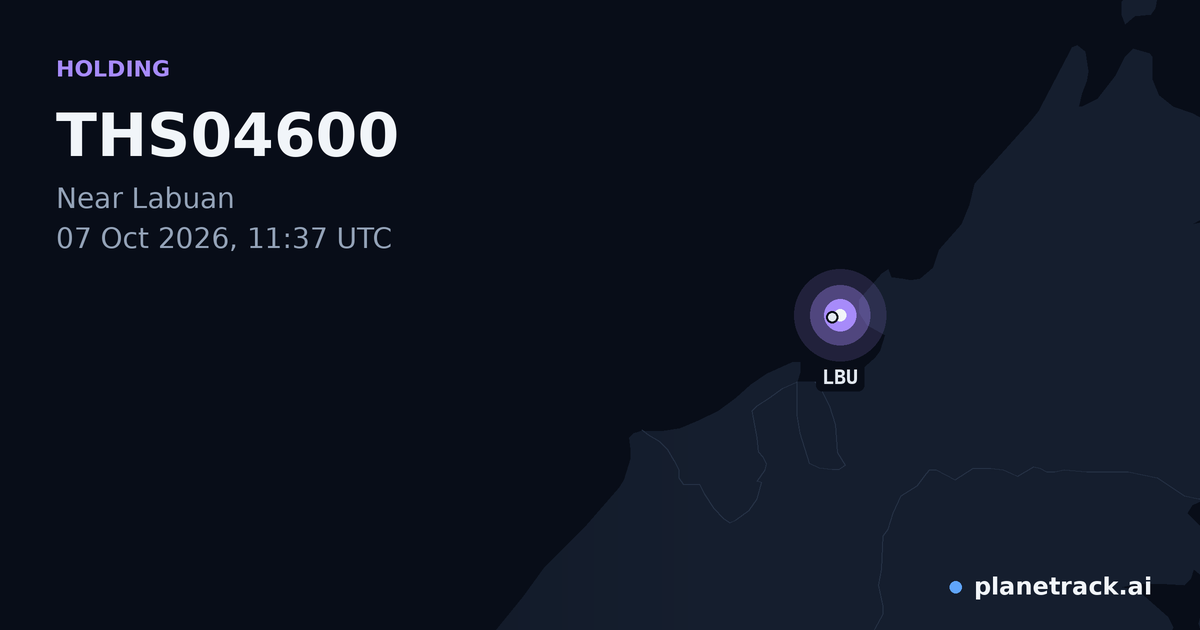 Map of where THS04600's holding pattern happened