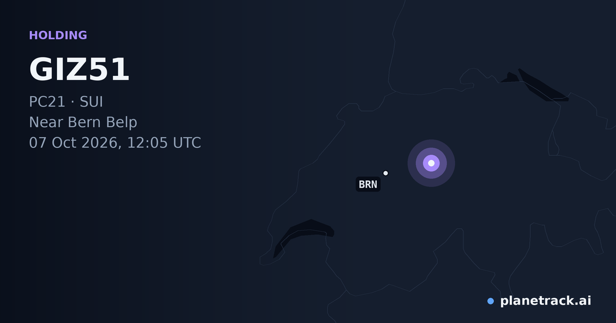 Map of where GIZ51's holding pattern happened