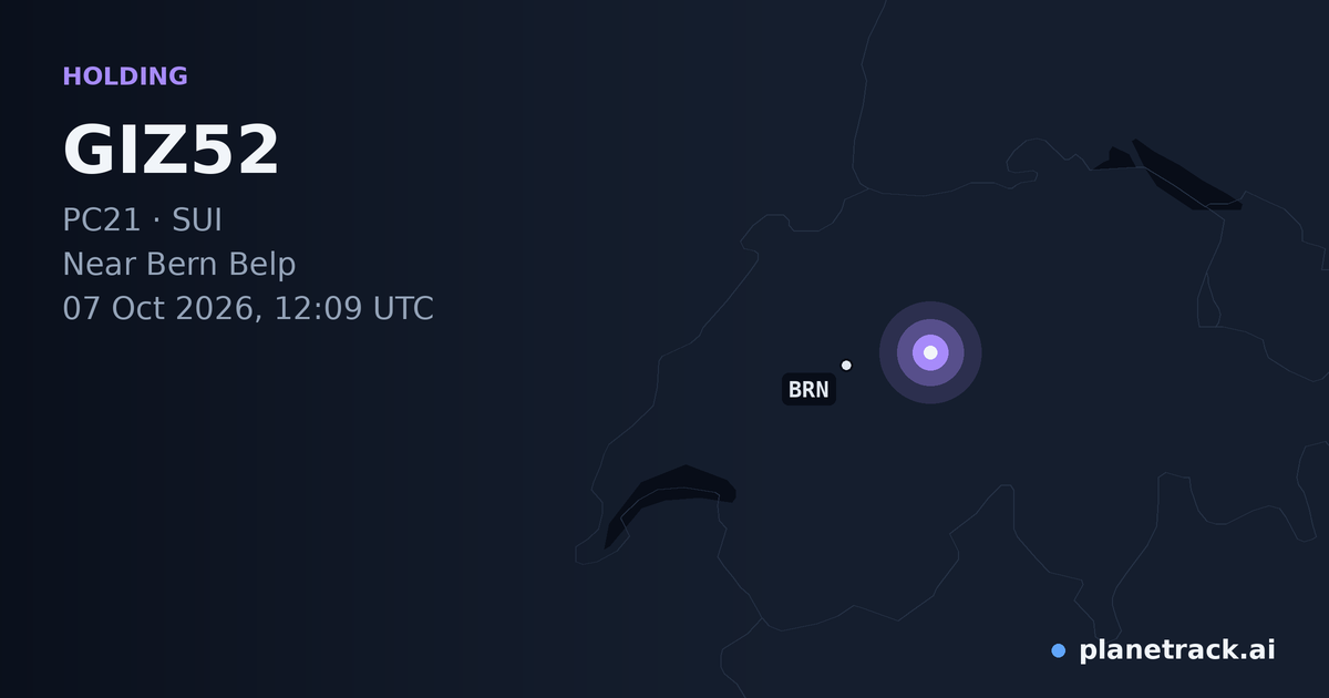 Map of where GIZ52's holding pattern happened