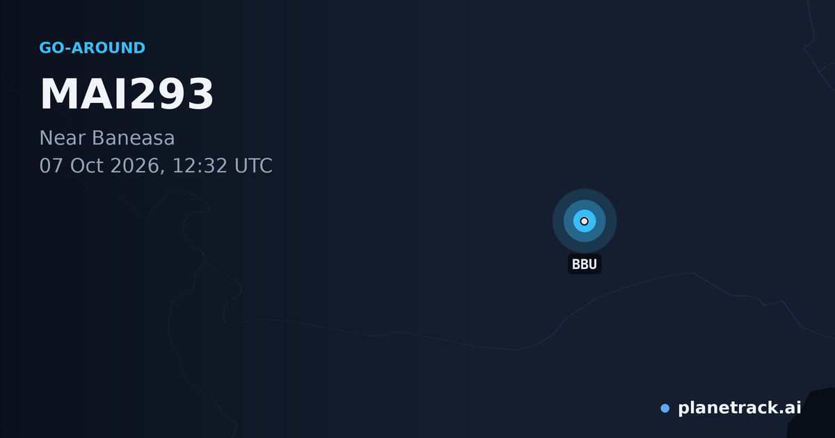 Map of where MAI293's go-around happened