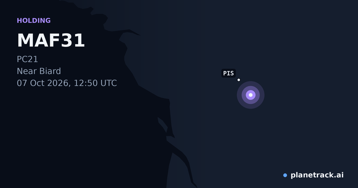 Map of where MAF31's holding pattern happened