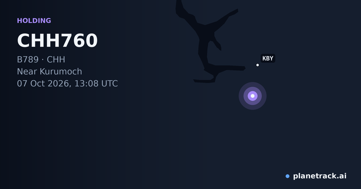 Map of where CHH760's holding pattern happened