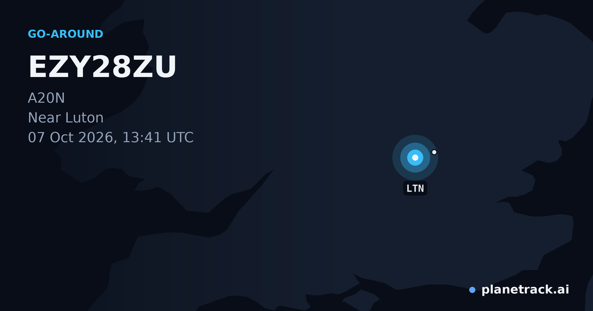 Map of where EZY28ZU's go-around happened
