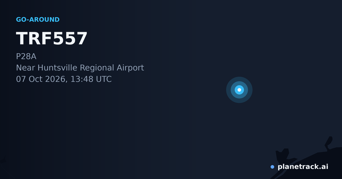 Map of where TRF557's go-around happened