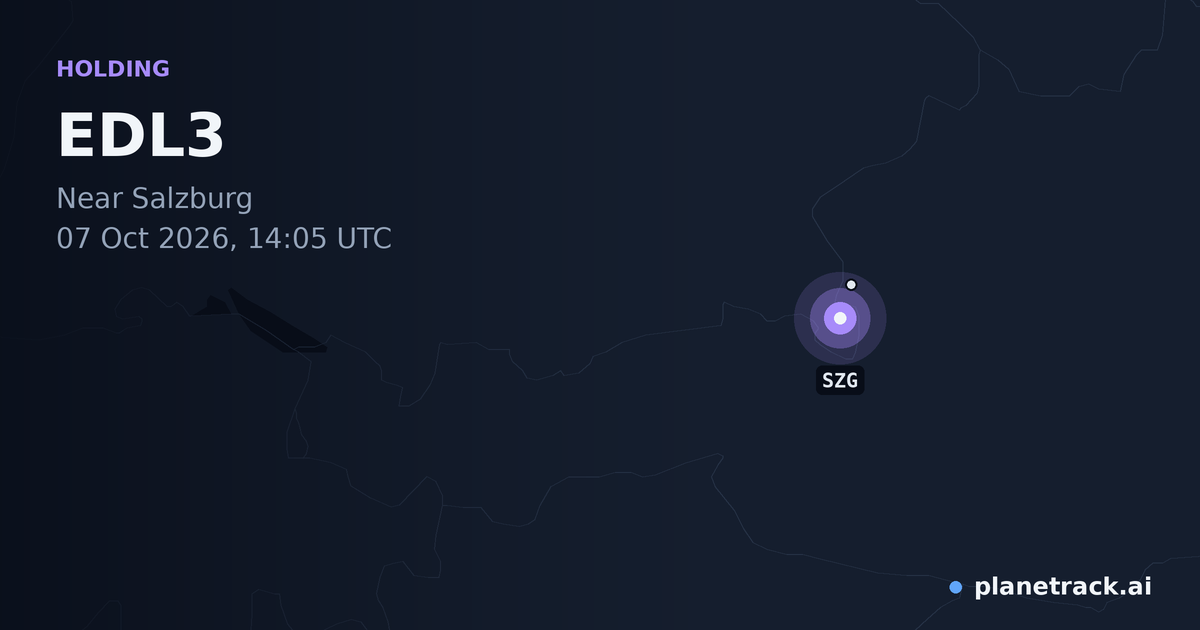 Map of where EDL3's holding pattern happened