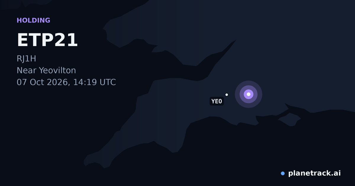 Map of where ETP21's holding pattern happened