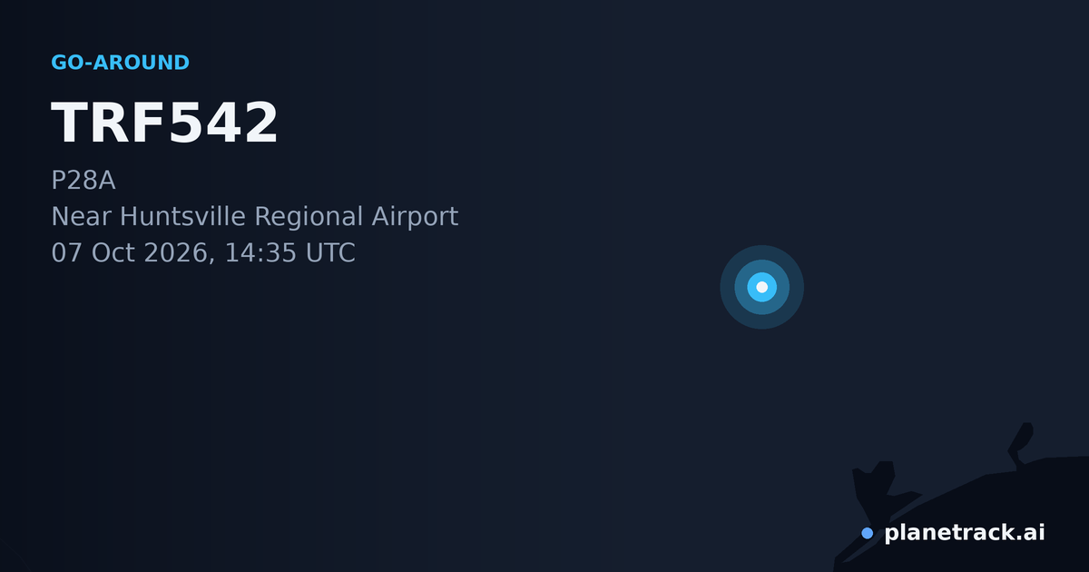 Map of where TRF542's go-around happened