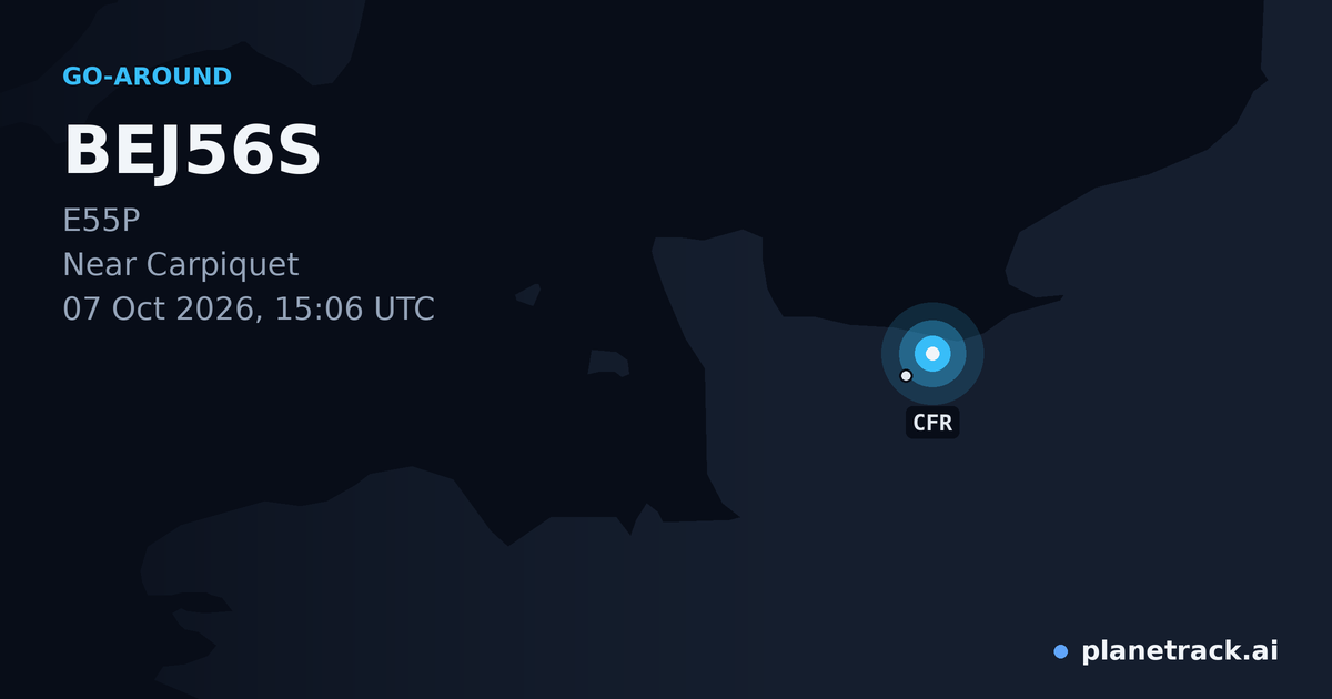 Map of where BEJ56S's go-around happened