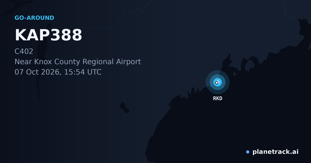 Map of where KAP388's go-around happened