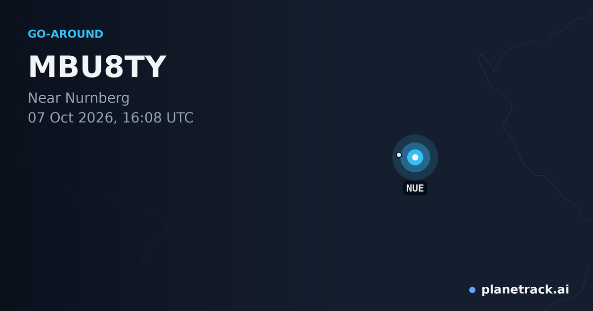 Map of where MBU8TY's go-around happened
