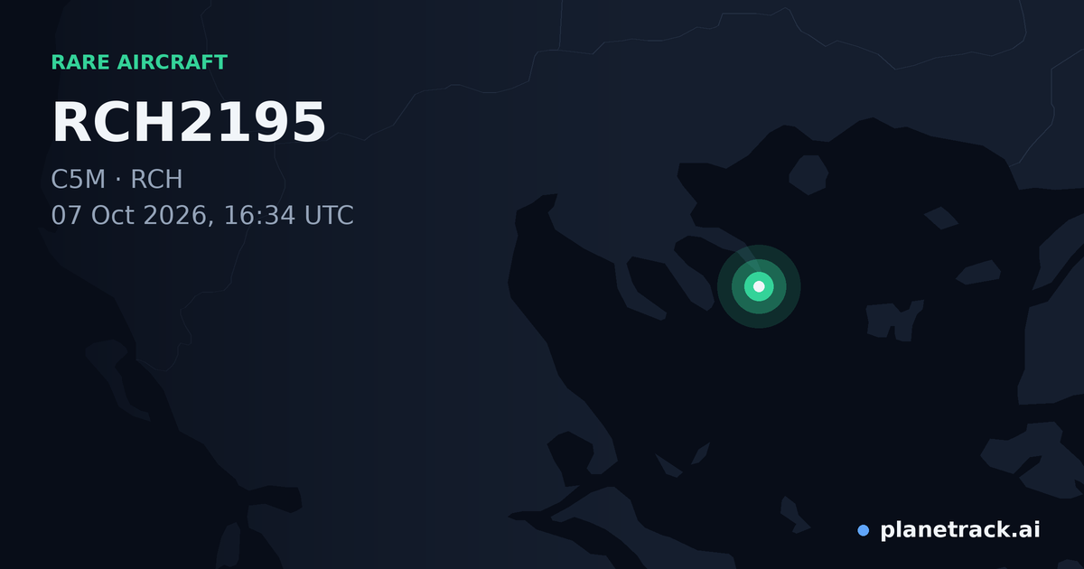 Map of where RCH2195's rare aircraft happened