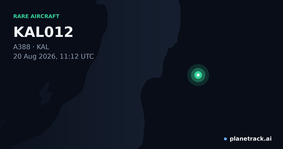 Map of where KAL012's rare aircraft happened