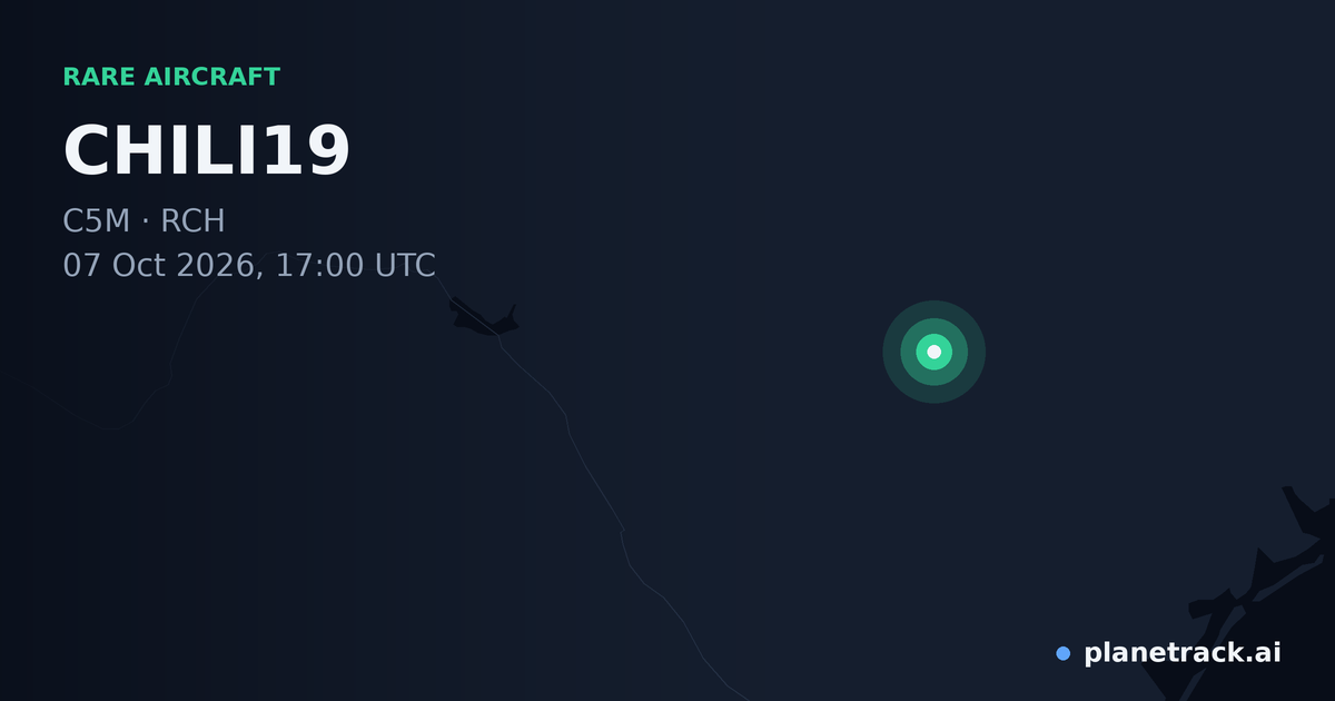 Map of where CHILI19's rare aircraft happened