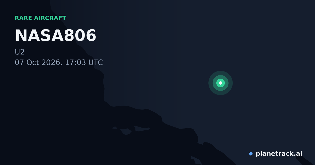 Map of where NASA806's rare aircraft happened
