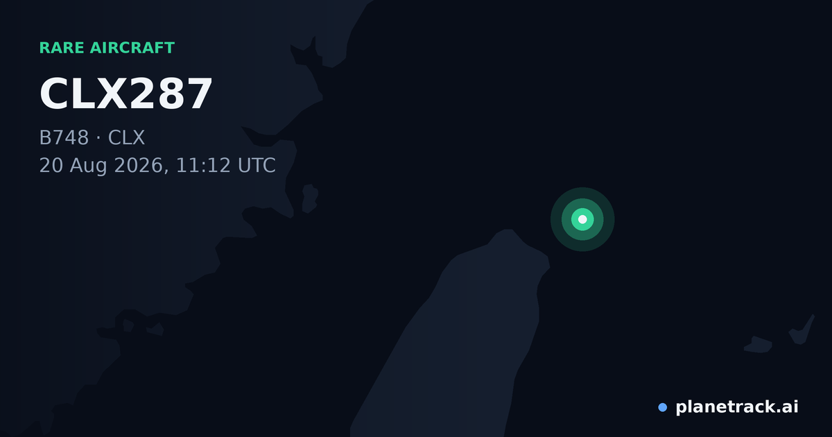 Map of where CLX287's rare aircraft happened