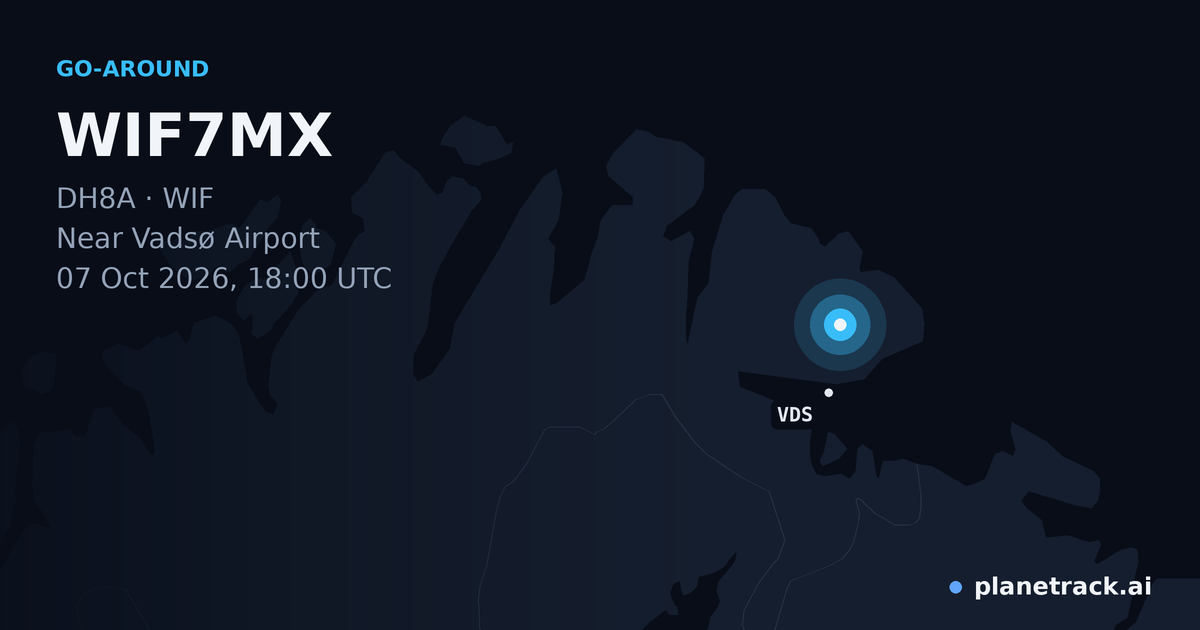 Map of where WIF7MX's go-around happened