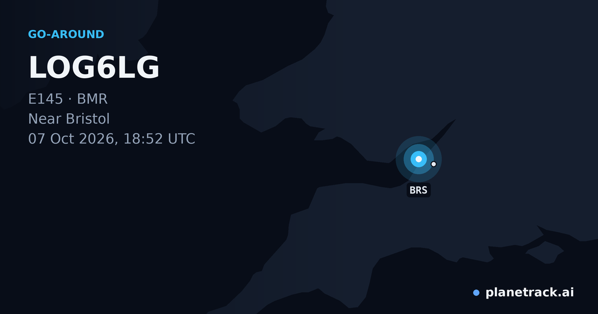 Map of where LOG6LG's go-around happened