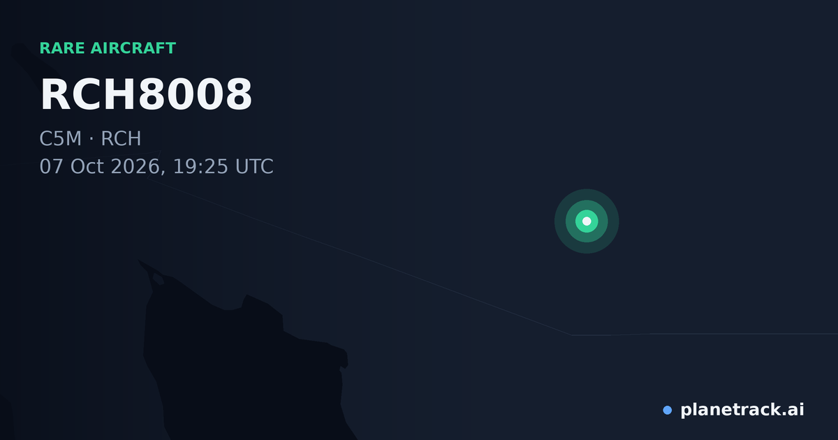 Map of where RCH8008's rare aircraft happened