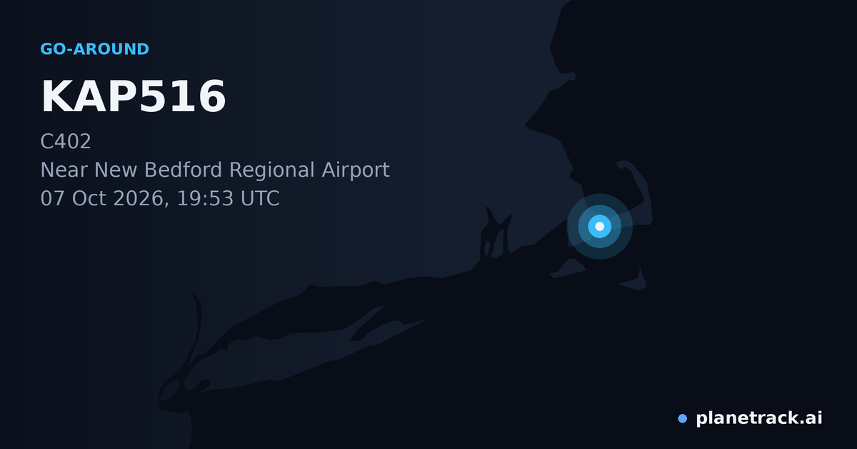 Map of where KAP516's go-around happened