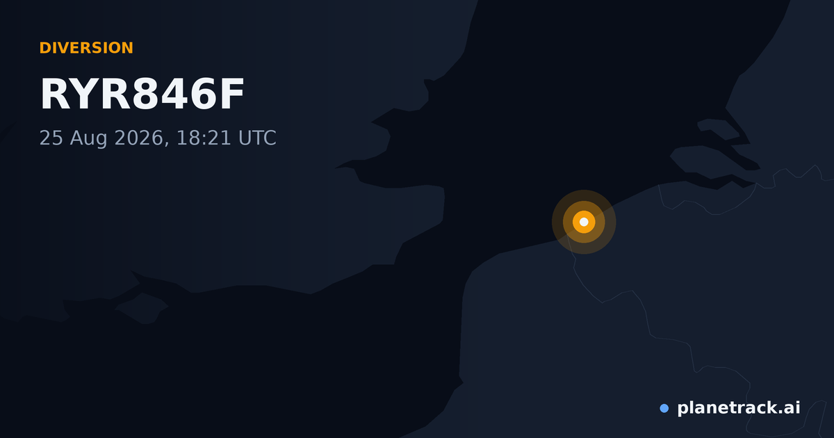 Map of where RYR846F's diversion happened