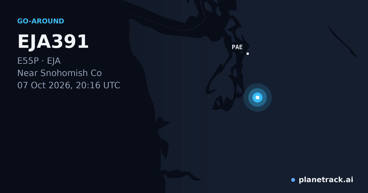 Map of where EJA391's go-around happened