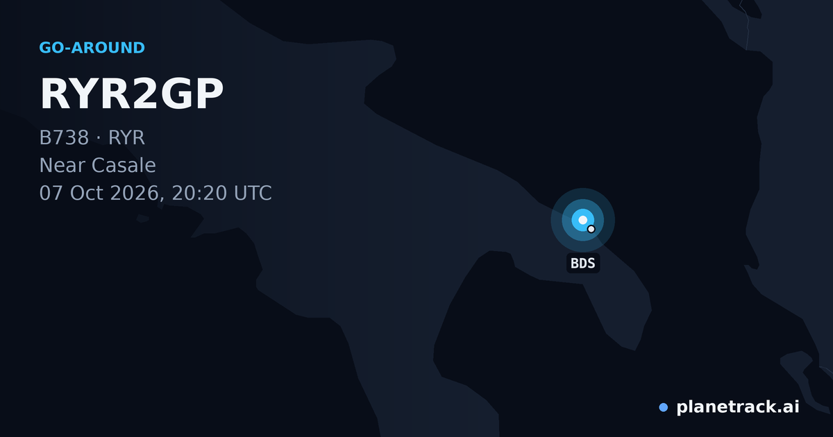 Map of where RYR2GP's go-around happened