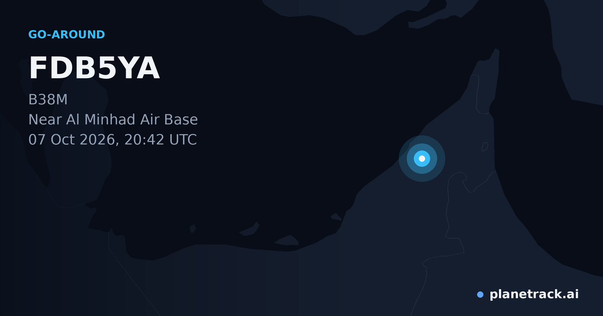 Map of where FDB5YA's go-around happened