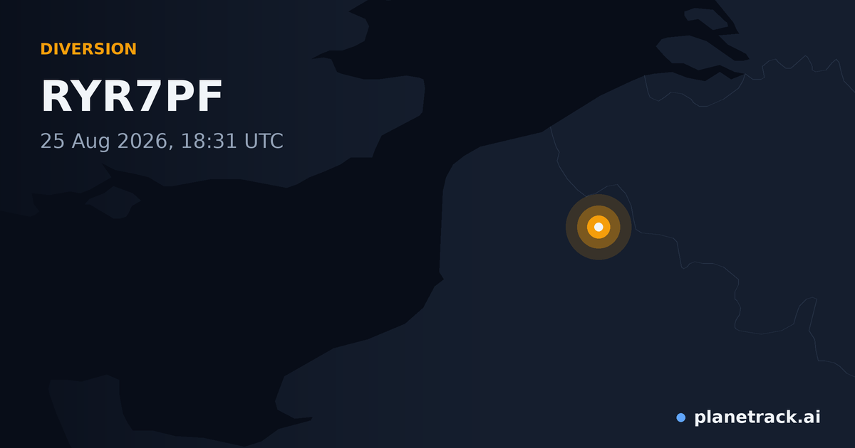 Map of where RYR7PF's diversion happened