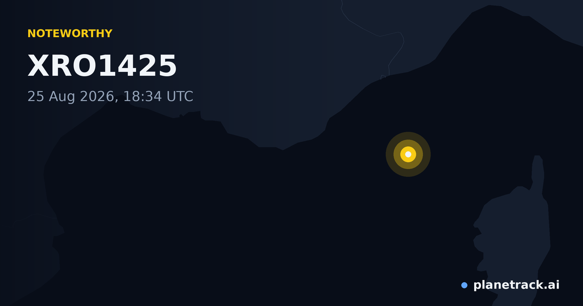 Map of where XRO1425's special aircraft happened
